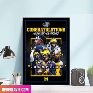 Hail To The Victors Michigan Wolverines Are 2022 Champions Go Blue Poster