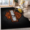 Harley Davidson Logo Area Rug Carpet