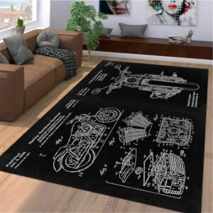 Harley Davidson Motorcycle Engine Diagram Rug