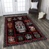 Harley Davidson Motorcyles On Fire Rug Carpet