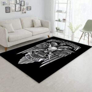 Harley Davidson Skull Area Rug Carpet Home Decor