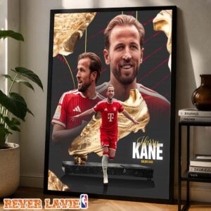 Harry Kane Bayern Munich Golden Shoe Bundesliga Football 2026 Home Decor Poster