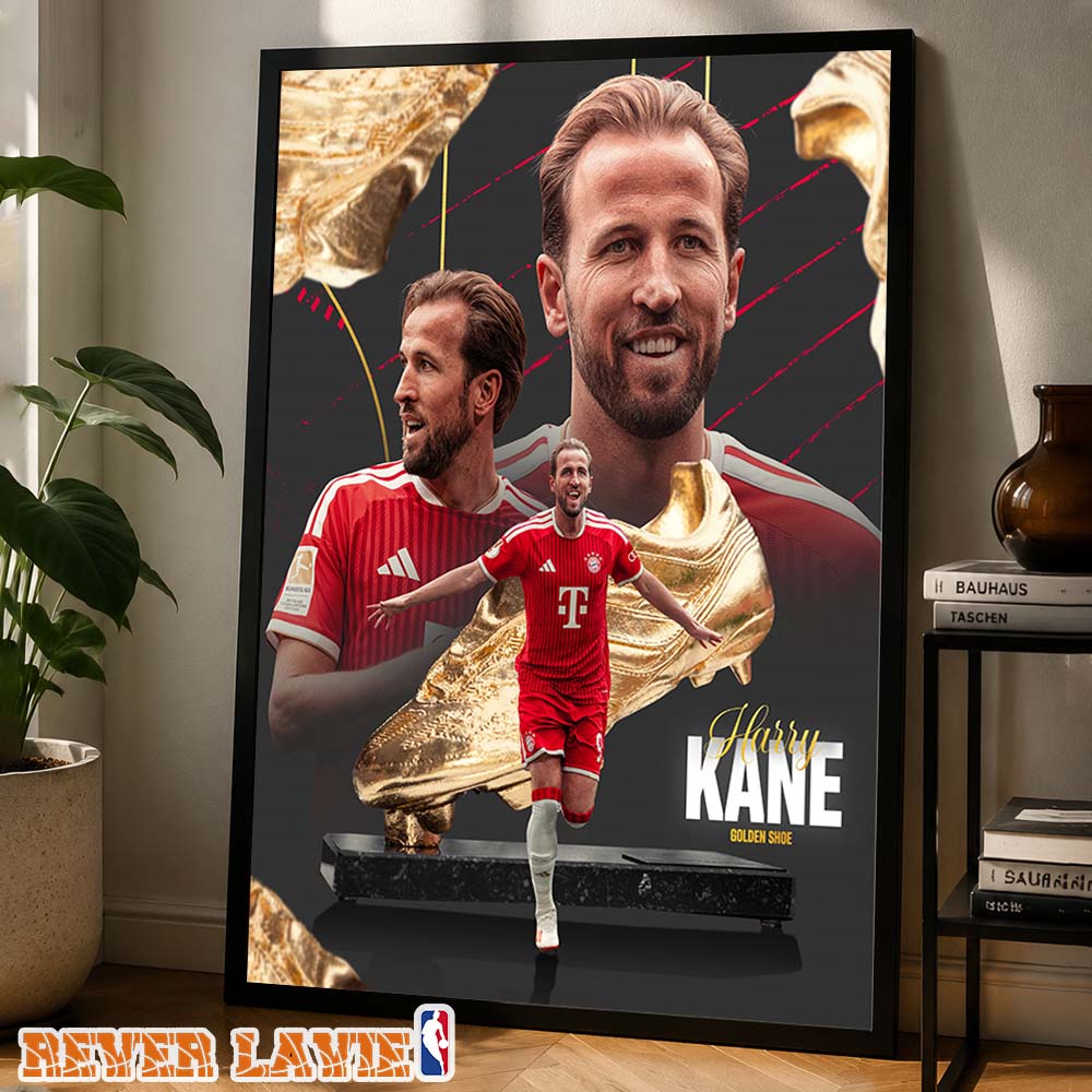 Harry Kane Bayern Munich Golden Shoe Bundesliga Football 2026 Home Decor Poster Harry Kane Bayern Munich Golden Shoe Bundesliga Football 2026 Home Decor Poster