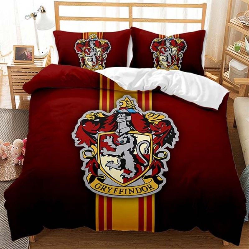 Harry Potter Gryffindor Symbol In Red Background Comforter Bedding Set Harry Potter Gryffindor Symbol In Red Background Comforter Bedding Set