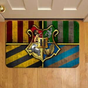 Harry Potter Hogwarts Crest Harry Potter Door Steps Foot Doormat Rug Mat Doormat