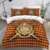 Harry Potter Hogwarts Logo In Mistic Black Background Bedding Set Full Harry Potter Hogwarts Logo In Mistic Black Background Bedding Set Full