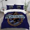 Harry Potter Ravenclaw House Logo In Black Background Bedding Set Twin