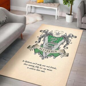 Harry Potter Slytherin And Quote Area Rug Carpet