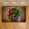 Gucci Golden Logo In Black Background Doormat Gucci Golden Logo In Black Background Doormat