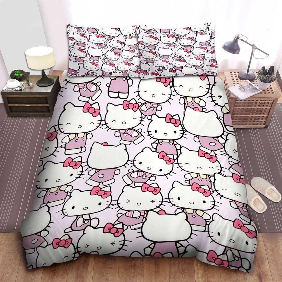 Hello Kitty Emotions Pattern Bedding Set Twin Hello Kitty Emotions Pattern Bedding Set Twin