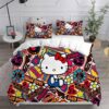 Hello Kitty Making 3 Tier Donuts Bedding Set Queen Hello Kitty Making 3 Tier Donuts Bedding Set Queen