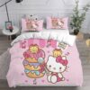 Hello Kitty Making 3 Tier Donuts Bedding Set Queen