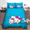 Hello Kitty Rockstar I Love Punk In Black Background Bedding Set Full Hello Kitty Rockstar I Love Punk In Black Background Bedding Set Full