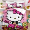 Hello Kitty Selfie In Blue Sea Background Bedding Set Queen Hello Kitty Selfie In Blue Sea Background Bedding Set Queen