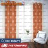 Hermes Paris Orange Horse In Black And Orange Background Fancy Window Curtain