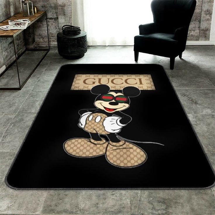 High Fashion Gucci Mickey Gucci Rug Home For Living Room High Fashion Gucci Mickey Gucci Rug Home For Living Room