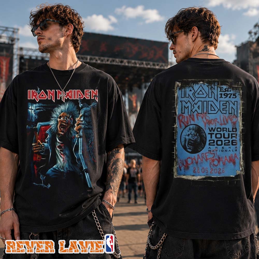 Iron Maiden Bucharest Romania Tour 2026 Event Exclusive T-Shirt Arena Nationala May 28 2026 Iron Maiden Bucharest Romania Tour 2026 Event Exclusive T-Shirt Arena Nationala May 28 2026