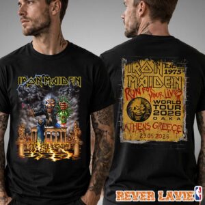 Iron Maiden Run For Your Lives On May 23 2026 Tour Athens Greece Tee