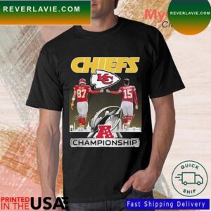 Kansas City Chiefs Kelce And Mahomes Champions Signatures T-Shirt