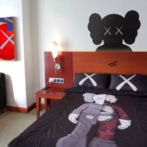 Kaws Kaws Windayt In Black Background Bedding Set