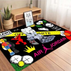 Kaws Off-White X Air Jordan Sneaker Rug Home Decor