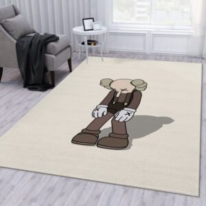 Kaws Small Lie Figure Brown Kaws Rug Home Decor