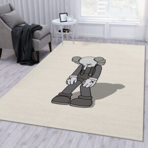Kaws Small Lie Figure Grey Kaws Rug Home Decor