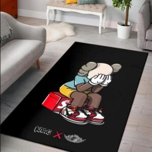 Kaws X Air Jordan Sneaker Rug Home Decor