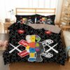 Kaws Pattern In White Background Bedding Set Kaws Pattern In White Background Bedding Set