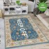 Keep Off on Broken Green Glass Rug Keep Off on Broken Green Glass Rug