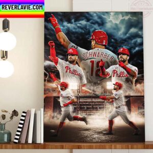 Kyle Schwarber Philadelphia Phillies In 2022 MLB World Series Home Decor Poster Canvas