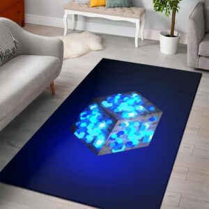 Lapislazuli Minecraft Bedroom Area Rug Design