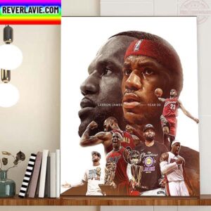 LeBron James 20 NBA Seasons Home Decor Poster Canvas