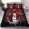 Los Angeles Clippers Logo In White And Blue Background Bedding Set