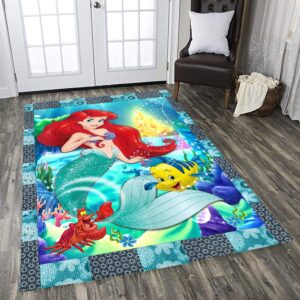 Little Mermaid Ariel Under The Sea Sebastian Disney Area Rug Carpet