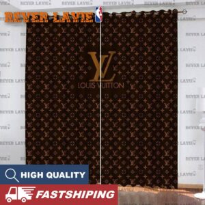 Louis Vuitton Big Logo In Brown Monogram Window Curtain