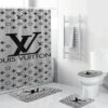 Louis Vuitton Big Logo In Water Color Background Shower Curtain Set Louis Vuitton Big Logo In Water Color Background Shower Curtain Set
