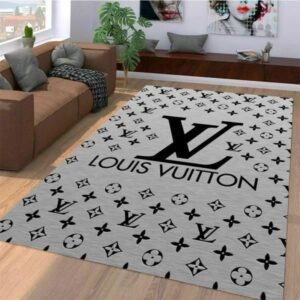 Louis Vuitton Black and Grey Area Rug