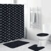 Louis Vuitton Blue Stone Logo In Sea Monogram Shower Curtain Set Louis Vuitton Blue Stone Logo In Sea Monogram Shower Curtain Set