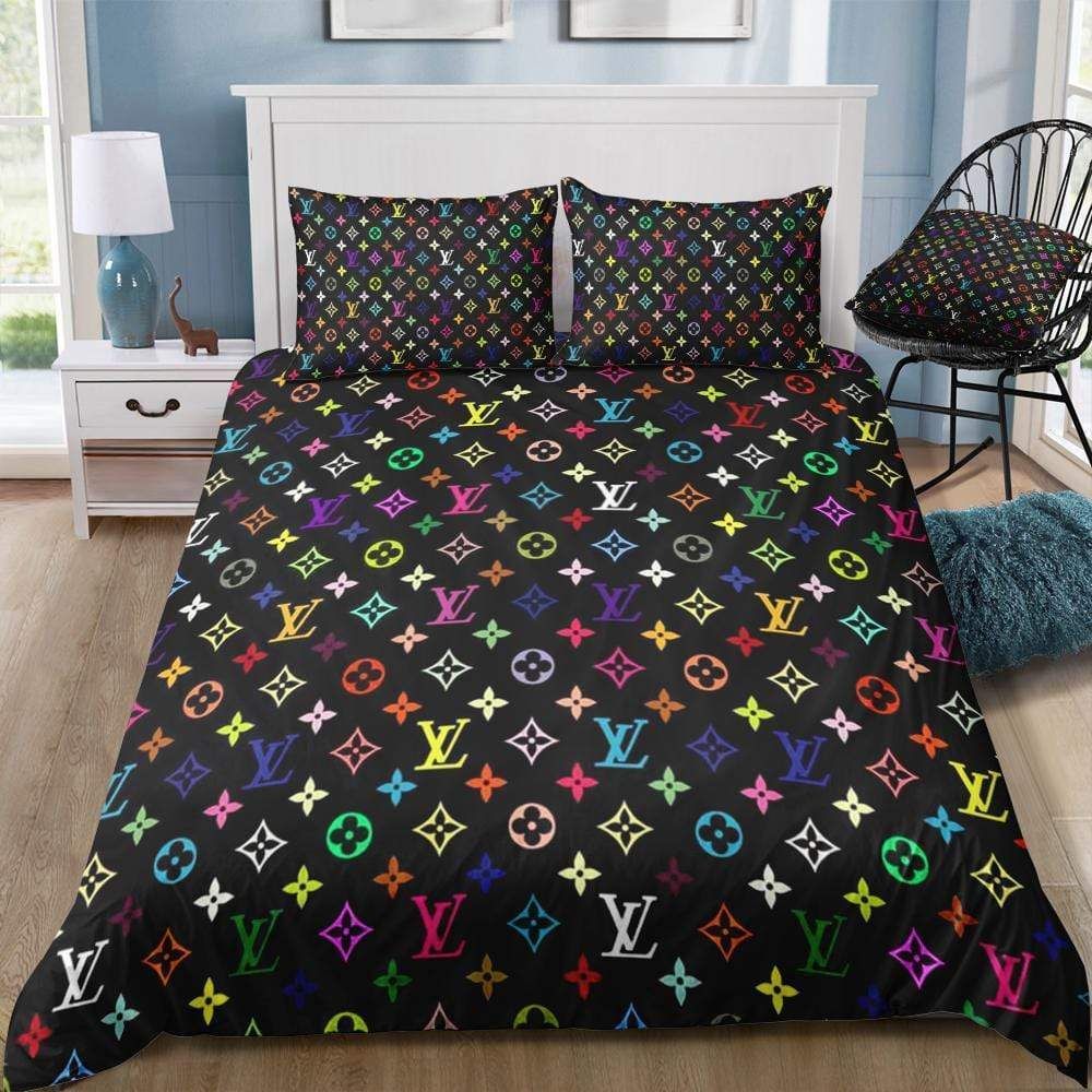 Louis Vuitton Colorful Monogram Bedding Set Queen Louis Vuitton Colorful Monogram Bedding Set Queen
