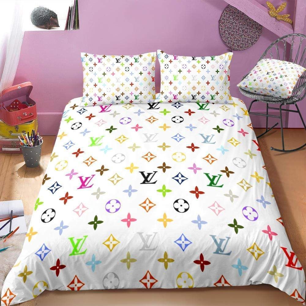 Louis Vuitton Colorful Monogram Comforter Bedding Set Louis Vuitton Colorful Monogram Comforter Bedding Set