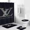 Louis Vuitton Glitter Logo And Brown Markers Monogram Bathroom Set With Shower Curtain Louis Vuitton Glitter Logo And Brown Markers Monogram Bathroom Set With Shower Curtain