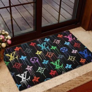 Louis Vuitton In Colorful Background Doormat