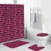 Louis Vuitton Purple And Blue Neon Monogram Bathroom Set With Shower Curtain