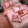 Louis Vuitton Grey Monogram Comforter Bedding Set