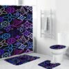 Louis Vuitton Supreme In Blue Bathroom Set With Shower Curtain