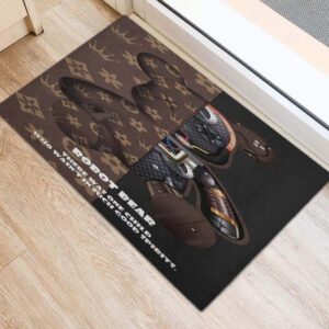 Louis Vuitton Robot Bear In Brown Background Monogram Doormat