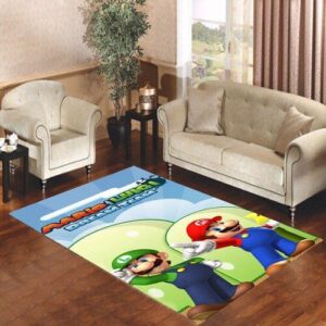 Luigi Face and Mario Area Rug Carpet