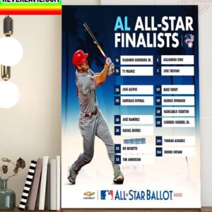 MLB, 1B Vladimir Guerrero Jr 2022 All Star Ballot AL All-Star Finalists Home Decor Poster Canvas