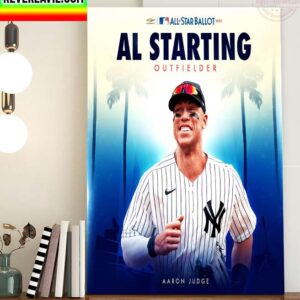 MLB New York Yankees Aaron Judge 2022 All Star Ballot AL Starting Outfielder Home Decor Poster Canvas